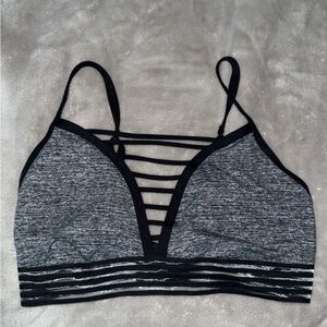 Victoria's Secret Black and Gray Strappy Bra